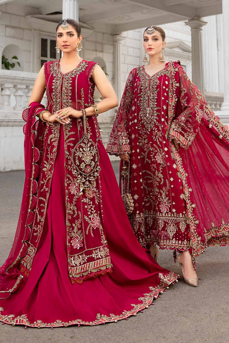 Unstitched Embroidered Chiffon Suit