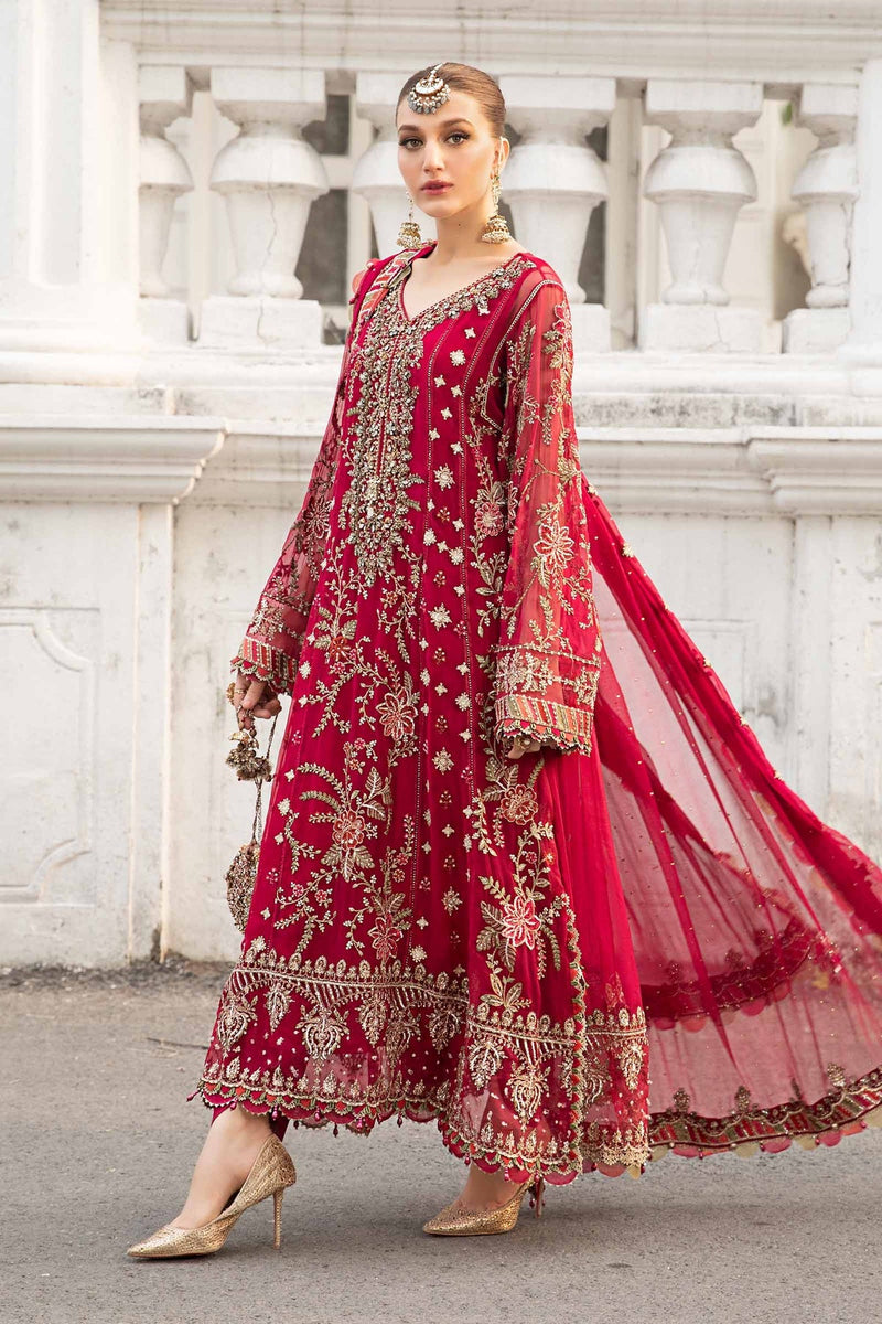 Unstitched Embroidered Chiffon Suit