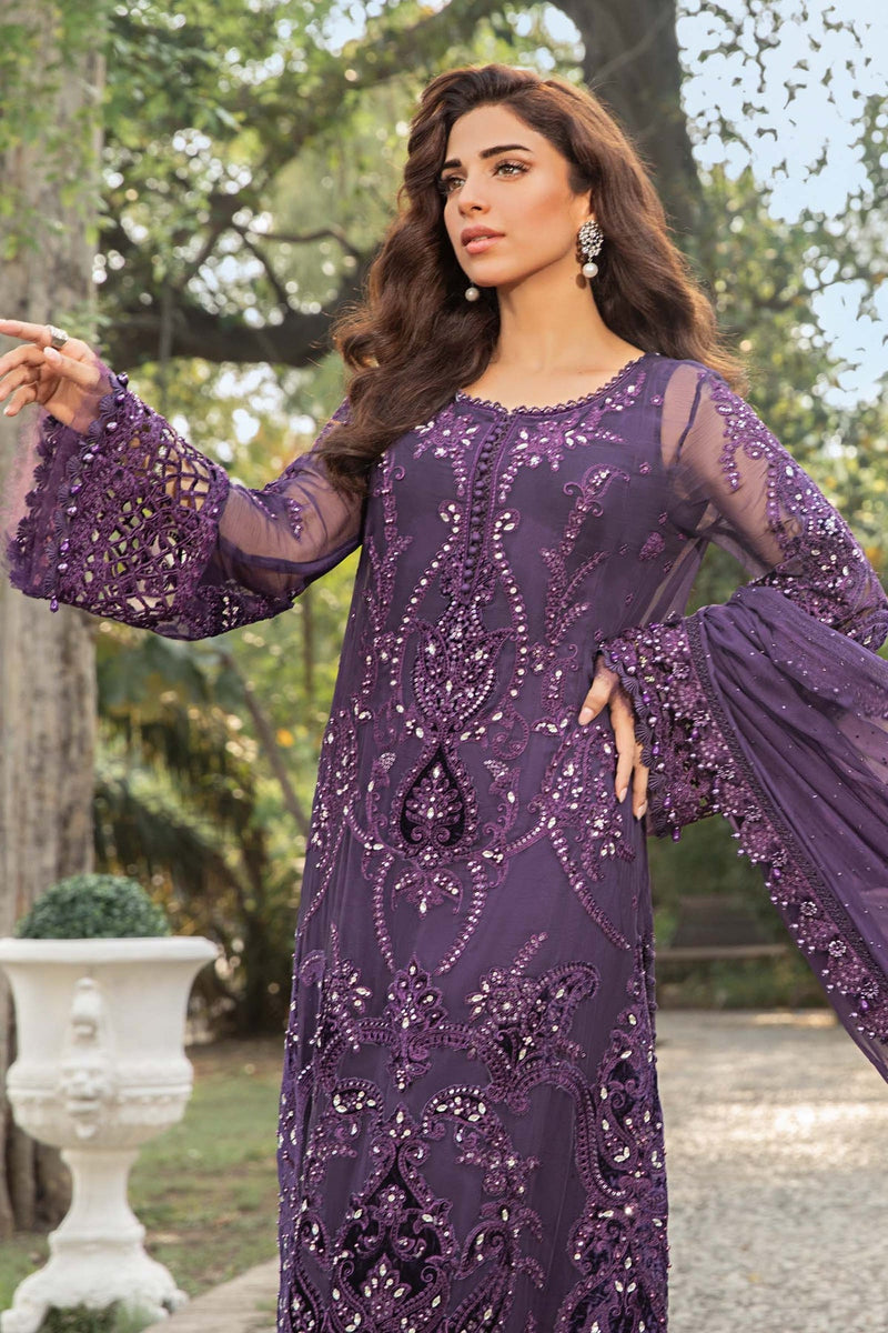 Unstitched Embroidered Chiffon Suit