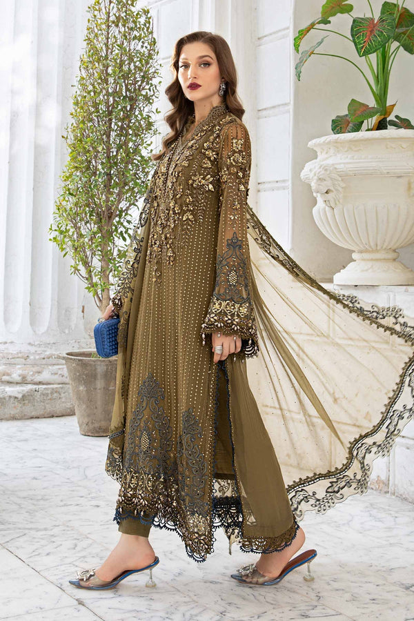 Embroidered Chiffon Suit-Unstitched