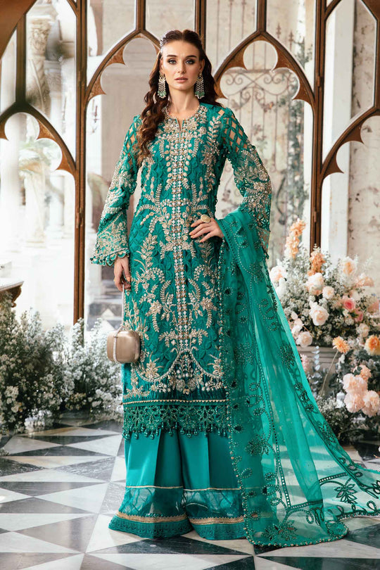 3 Piece Embroidered Suit-Unstitched