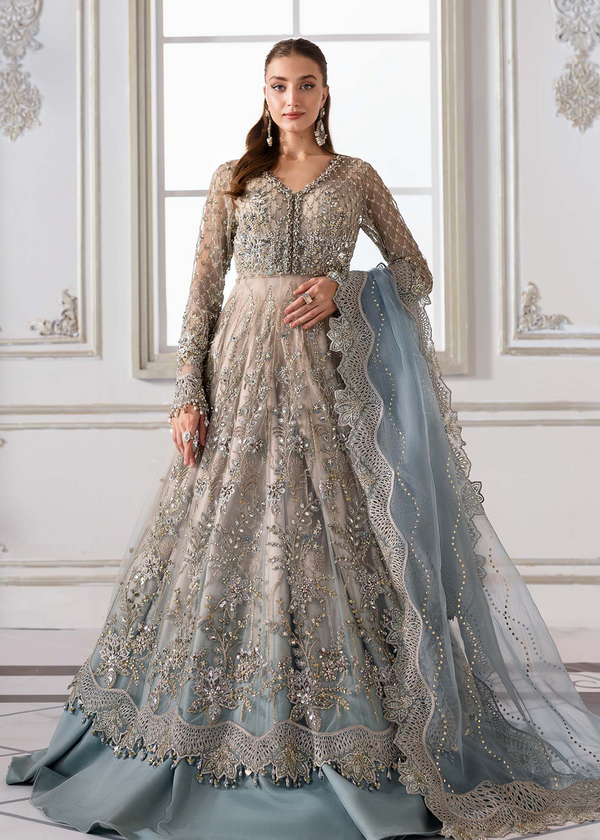 Maria B - 3 Piece Unstitched Embroidered Net Suit - BD-3002