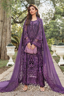 Unstitched Embroidered Chiffon Suit