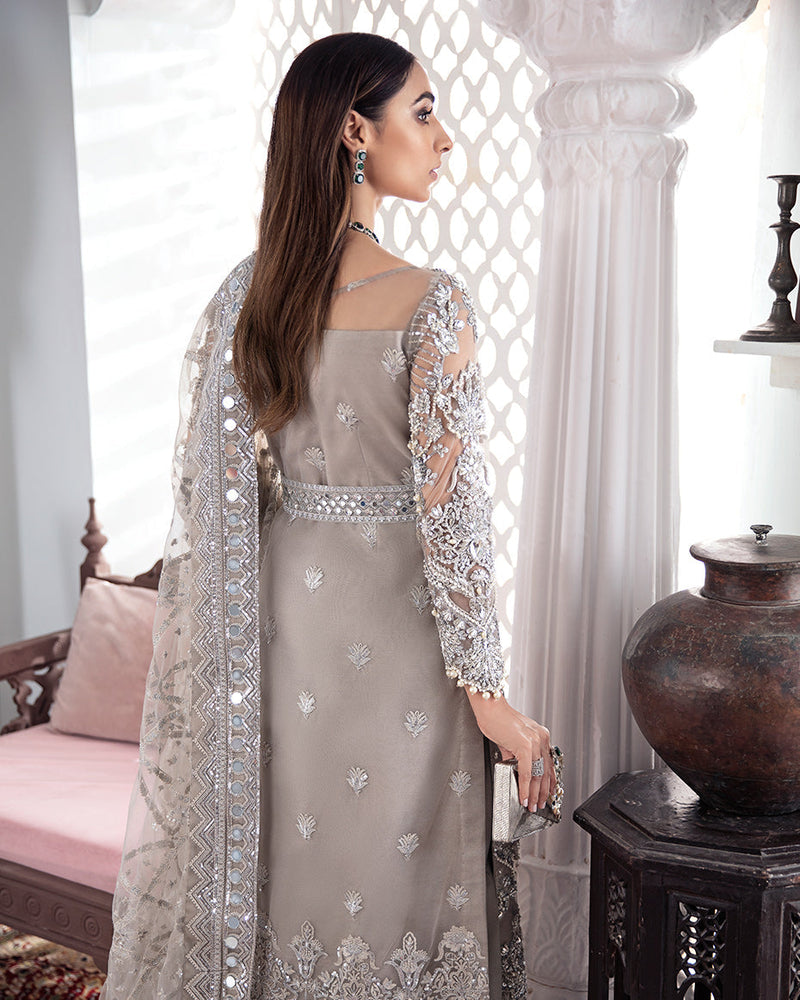 Gulnoor Embroidered Net 3-Piece Suit